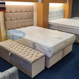 Divan bed with 54-inch standing headboard