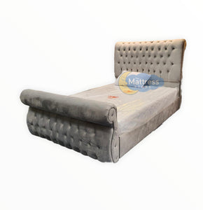 Queen platform sleigh bed discount
