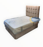 Divan bed with 54-inch standing headboard